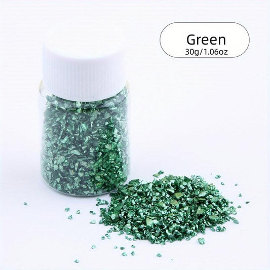 30g Crushed Glass Craft Glitter For Resin Nail Art DIY Jewelry