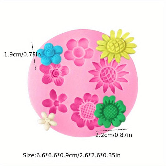 Flower Silicone Cake Mold Rose Leaf Fondant Chocolate Making Mold