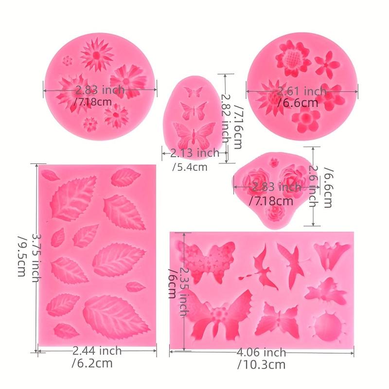 Flower Silicone Cake Mold Rose Leaf Fondant Chocolate Making Mold