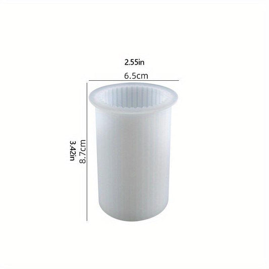 Striped Roman Cylindrical Silicone Candle Mold DIY Candle Holder Making