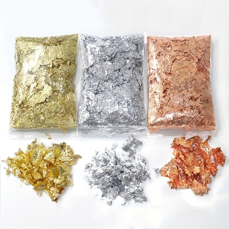 Glitter Foil Flake Resin Epoxy Mold Art Decoration Golden Foil Non Fading