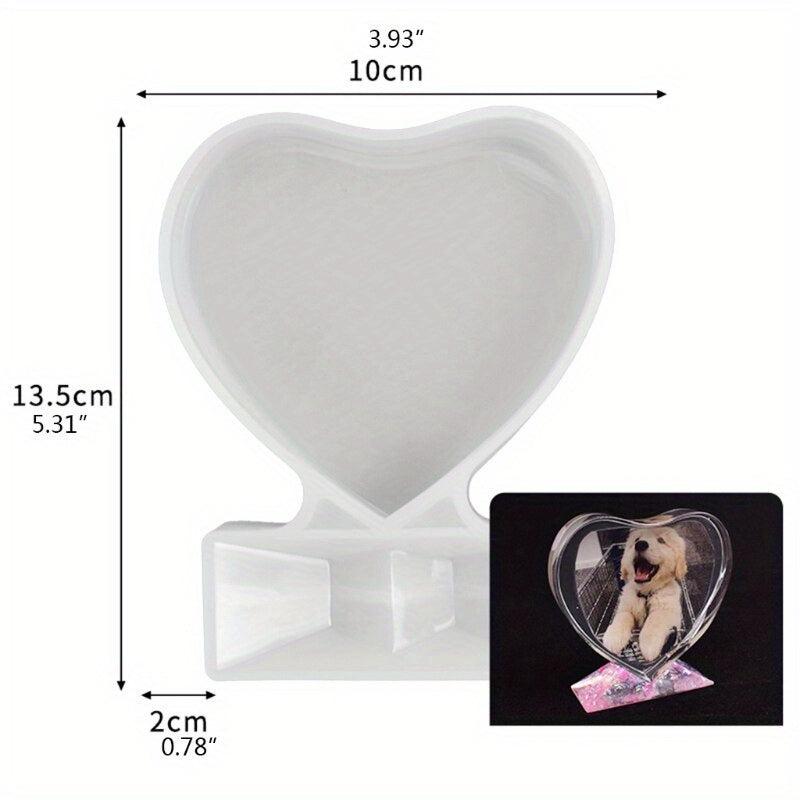 Love Heart Photo Frame Silicone Mold Epoxy Resin Decorative DIY Crafts Gift