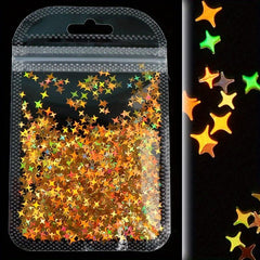 Holographic Star Glitter Flakes Resin Fillers Nail Art