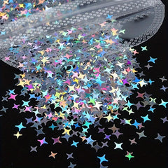 Holographic Star Glitter Flakes Resin Fillers Nail Art