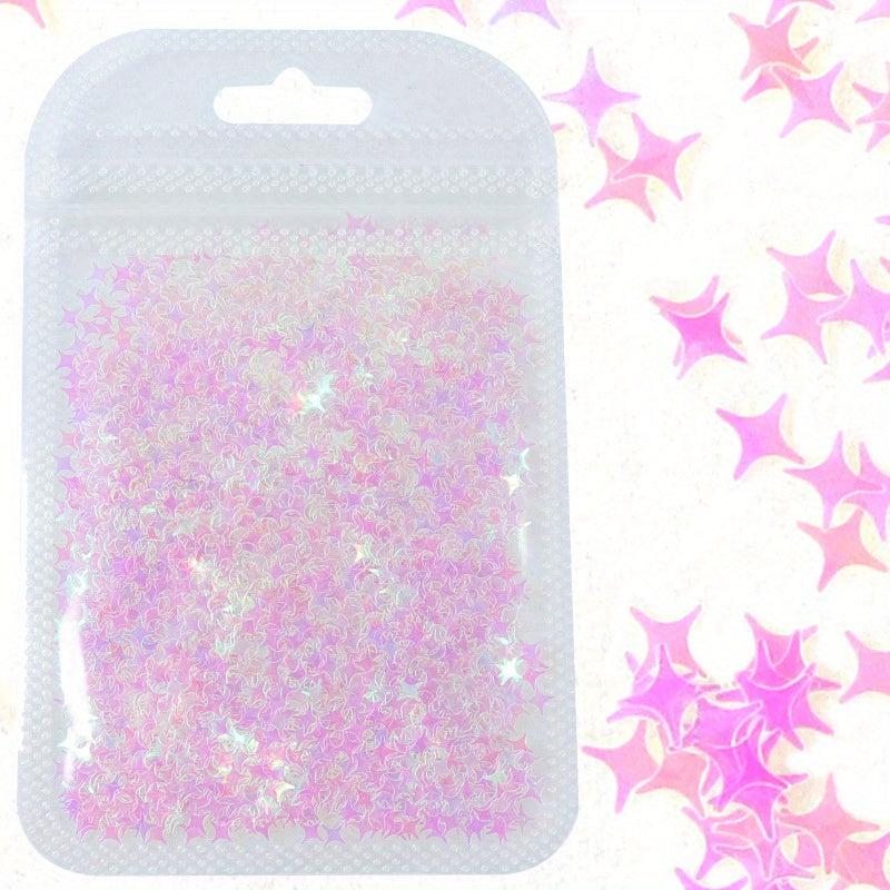 Holographic Star Glitter Flakes Resin Fillers Nail Art