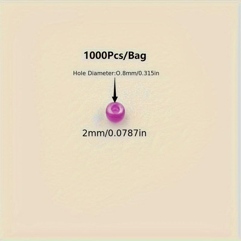 1000Pcs Colorful Glass Heart Spacer Beads for Jewelry Making