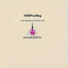1000Pcs Colorful Glass Heart Spacer Beads for Jewelry Making