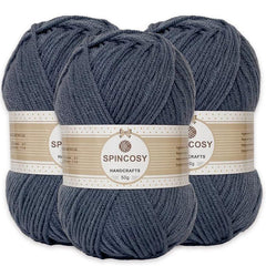 3pcs Yarn Crocheting Knitting 4 Layer Acrylic Yarn 3 Pack 144g