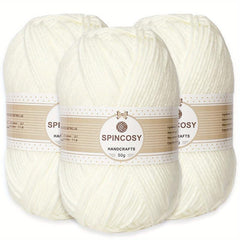 3pcs Yarn Crocheting Knitting 4 Layer Acrylic Yarn 3 Pack 144g