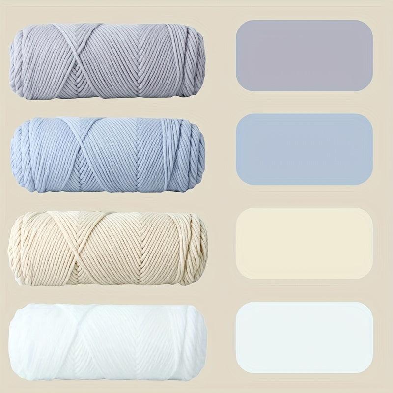 Soft Solid Cotton Yarn for Knitting DIY Handicrafts