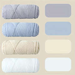 Soft Solid Cotton Yarn for Knitting DIY Handicrafts