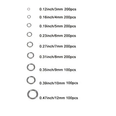 Jump Rings Split Rings Connectors Jewelry Making Supplies 4-12mm