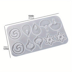 DIY Crystal Resin Mould Exotic Earrings Silicone Mold Hollow Pattern