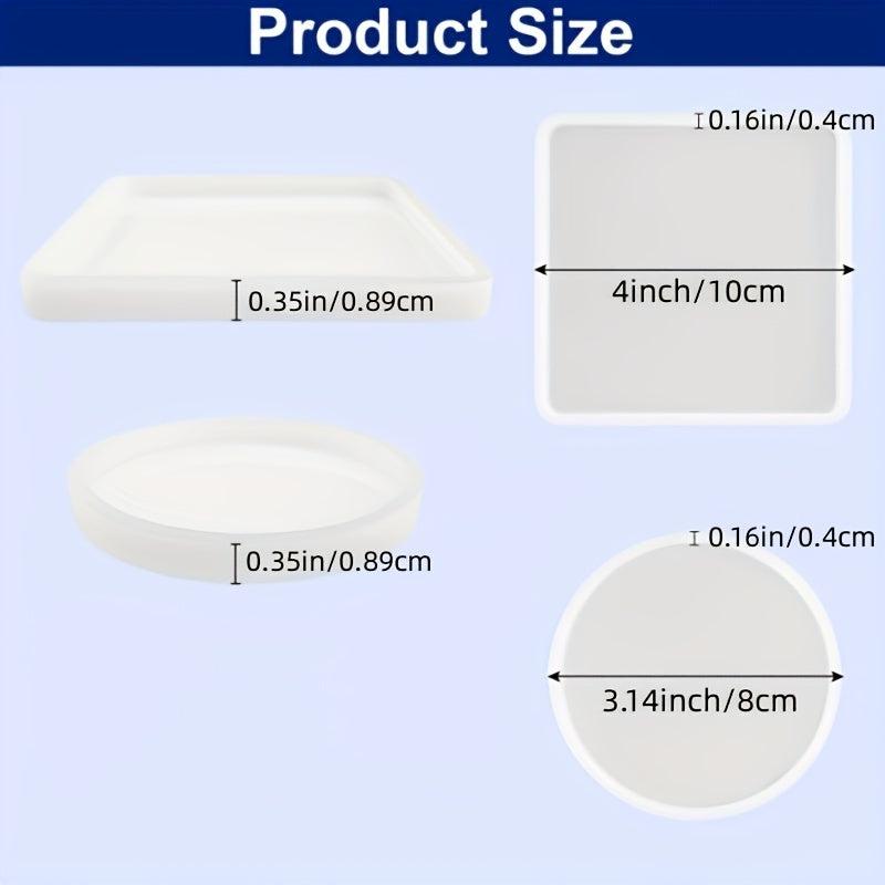 Round Coaster Silicone Molds for Resin Casting