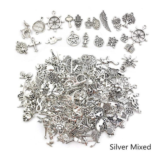 30 Sets Alloy Silver Pendant Earrings DIY Jewelry Accessories