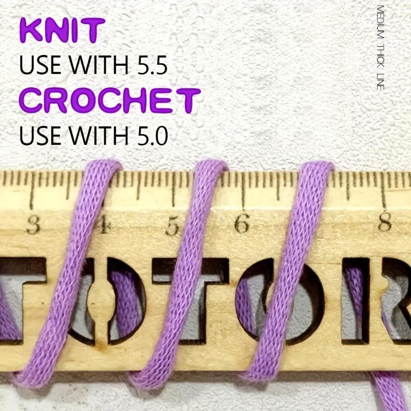 3pcs Solid Colored Yarn for Knitting & Crocheting, Cotton Nylon Blended