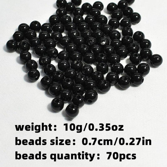 500pcs 4mm 20mm Round Solid Energy Beads Small Hole for Jewelry Making