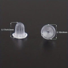 Clear Earring Backs For Studs Posts Safety Back Pads Replacement