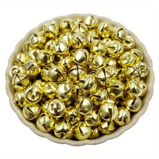 50-100PCS Christmas Jingle Bells Pendant Charms Silvery Golden Beads 6-10mm