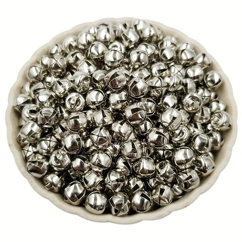 50-100PCS Christmas Jingle Bells Pendant Charms Silvery Golden Beads 6-10mm
