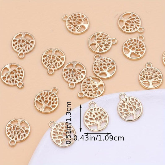 20Pcs Silver Plated Tree Of Life Charm Pendant Jewelry Making DIY Accessories
