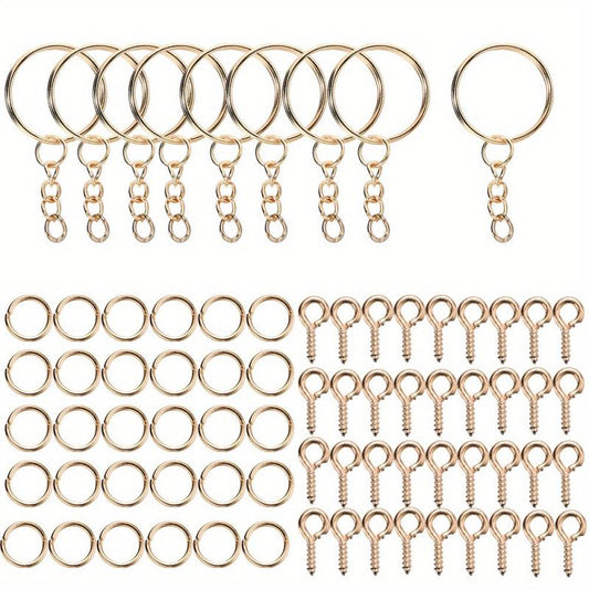 DIY Keychain Making Set Jewelry Accessories Kit for Epoxy Resin Key Chain