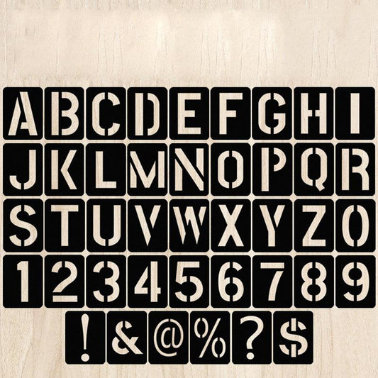 42pcs Letter & Number Stencils Set for DIY Wall Wood Glass Art Projects
