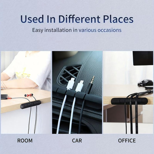 5 Hole Cable Organizer - Self-adhesive Wire Clips - Wire Clamps