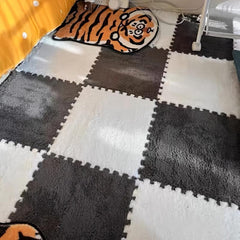 12pc Washable Foam Floor Mat 12x12 Patchwork Grounding Rug for Household Use