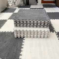 12pc Washable Foam Floor Mat 12x12 Patchwork Grounding Rug for Household Use