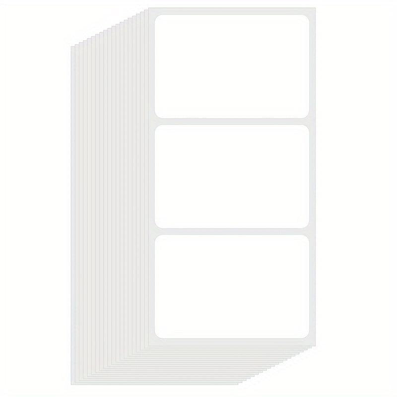 60 Sheets 76x51mm Blank Synthetic Paper Adhesive Labels Bag Packaging 3x2 Inch