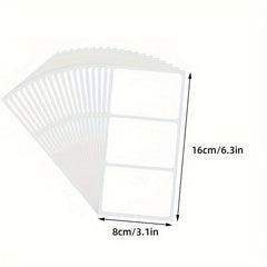 60 Sheets 76x51mm Blank Synthetic Paper Adhesive Labels Bag Packaging 3x2 Inch
