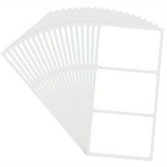 60 Sheets 76x51mm Blank Synthetic Paper Adhesive Labels Bag Packaging 3x2 Inch