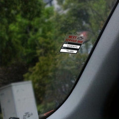 100pcs 5X5cm Roll Car Maintenance Reminder Sticker Self-adhesive Label