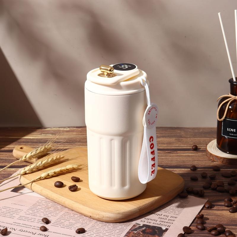 15.5oz Stainless Steel Insulated Coffee Mug with Temperature Display