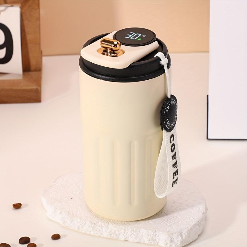 15.5oz Stainless Steel Insulated Coffee Mug with Temperature Display