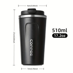 304 Stainless Steel Insulated Coffee Cup 17.2oz Leak Proof Travel Mug