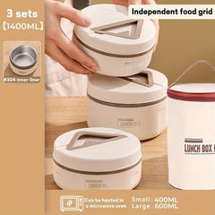 Stainless Steel Leakproof Bento Box Set with Dividers