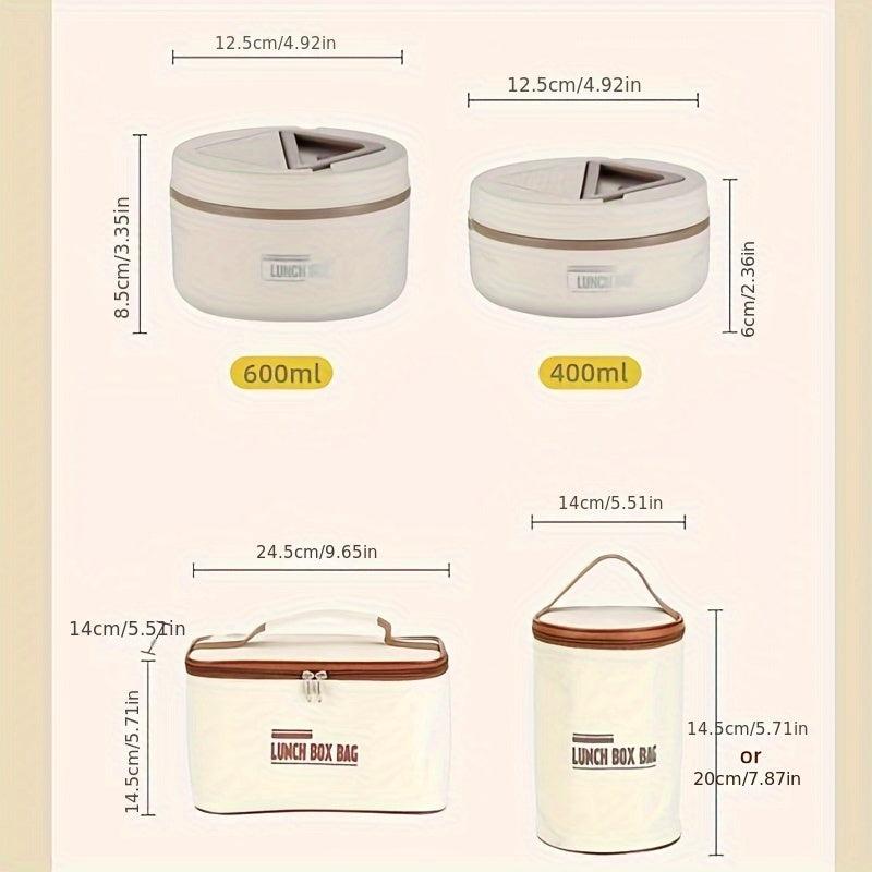 Stainless Steel Leakproof Bento Box Set with Dividers