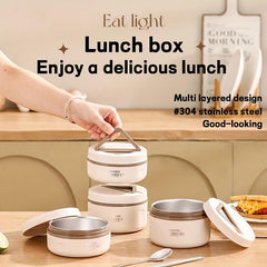 Stainless Steel Leakproof Bento Box Set with Dividers