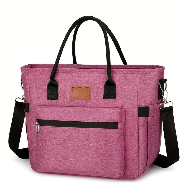 Large Insulated Lunch Bag Portable Picnic Cooler Gray