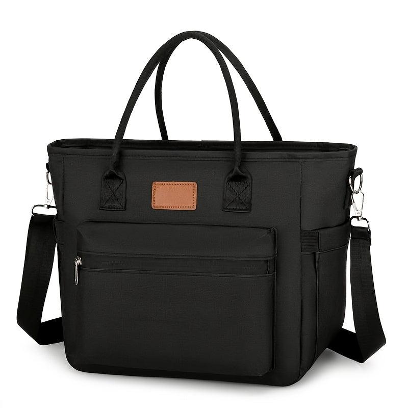Large Insulated Lunch Bag Portable Picnic Cooler Gray