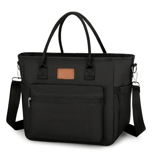 Large Insulated Lunch Bag Portable Picnic Cooler Gray