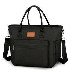Large Insulated Lunch Bag Portable Picnic Cooler Gray