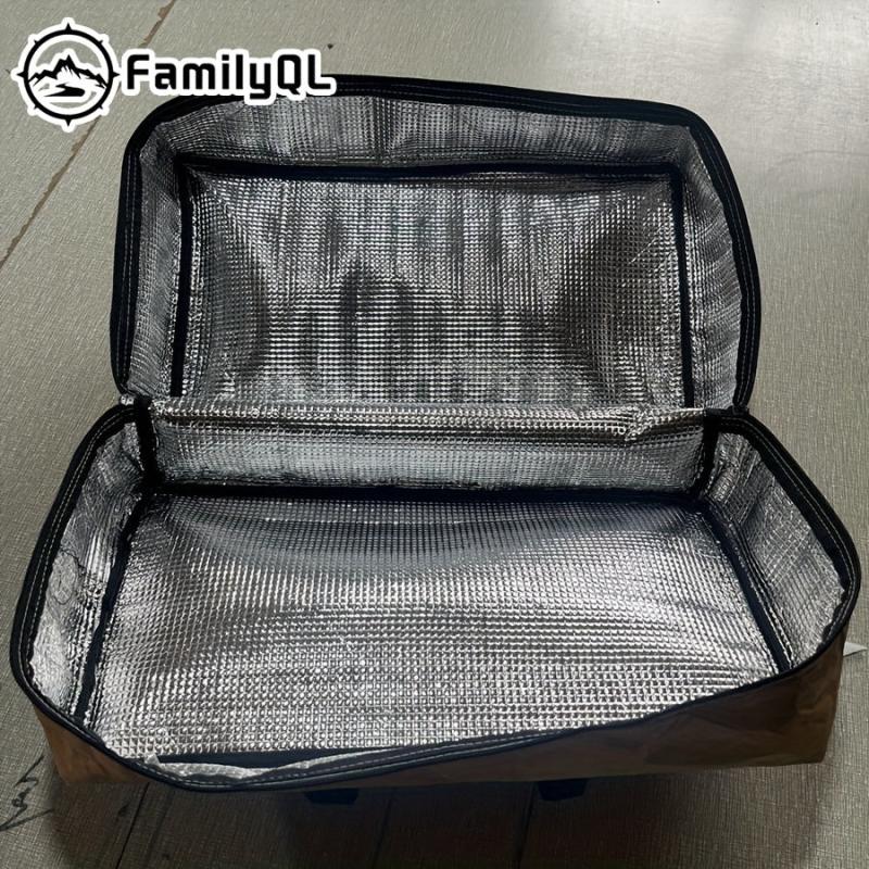 FAMILYQL BBQ Cooler Bag Hydrophobic Fabric Light Yellow