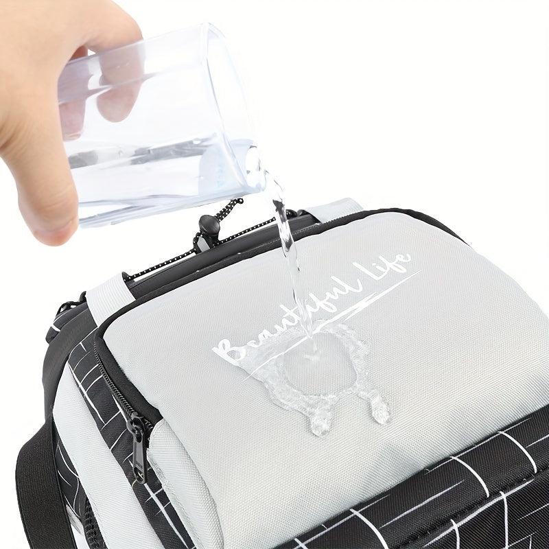 Waterproof Insulated Picnic Bag with Adjustable Strap Durable Oxford Fabric