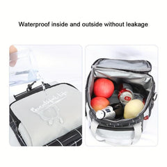 Waterproof Insulated Picnic Bag with Adjustable Strap Durable Oxford Fabric