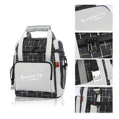 Waterproof Insulated Picnic Bag with Adjustable Strap Durable Oxford Fabric