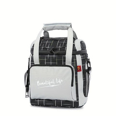 Waterproof Insulated Picnic Bag with Adjustable Strap Durable Oxford Fabric