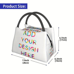 Personalized Colorful Text Tote Bag Insulated Lunch & Cooler Bag